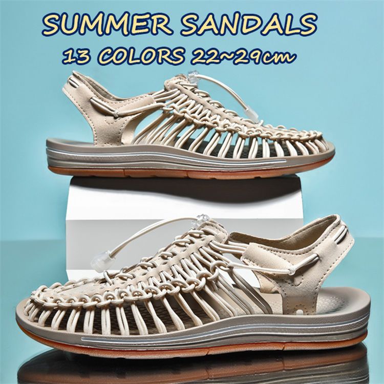 【送料無料】速乾 13色 編み スポサン 旅行 シューズ 海 滑り止め メンズ 軽量 登山 男女兼用 排水 通気性抜群 スポーツサンダル 水陸両用 ビーチサンダ...