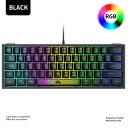 【バレンタインデーのギフト】K61RGB ゲーミングキーボード RGBライティング ミニキーボード eスポーツゲーム ノートパソコン用キーボード JOLNN