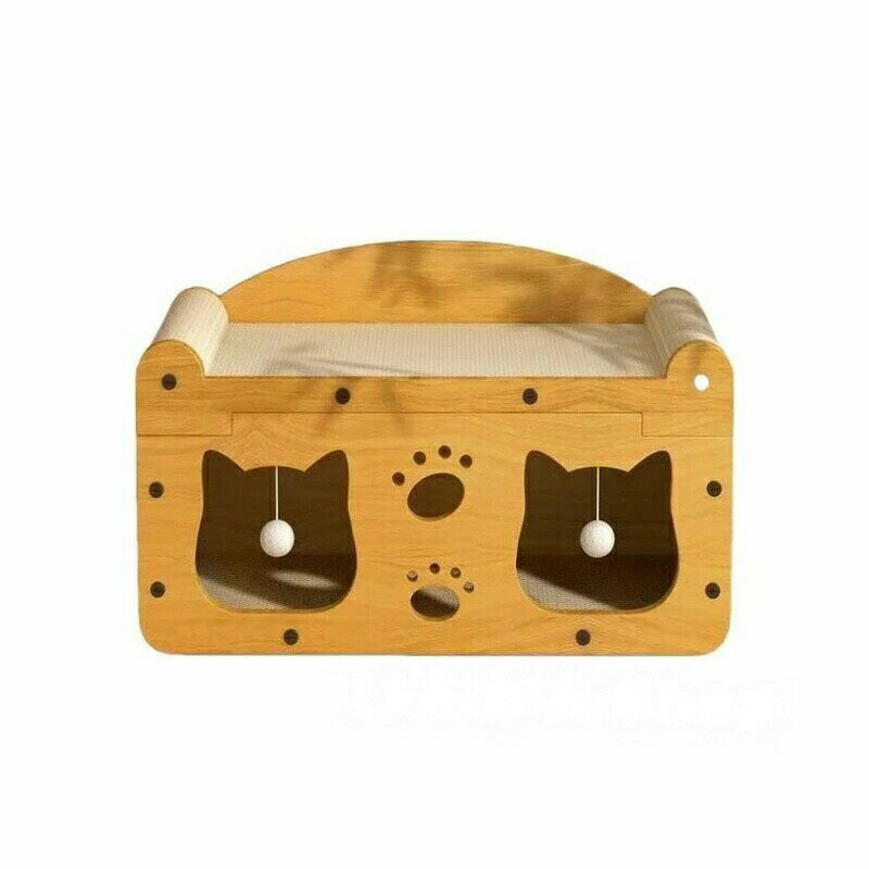 【送料無料】・猫用爪とぎ 猫ハウス 猫タワー キャットハウス キャットタワー ダンボールハウス 爪とぎ兼ベッド 猫箱 猫ベッド 猫爪とぎボックス ネコファー 二重層 高密度段ボール 収納簡単 ストレス解消 通気 ペットハウス