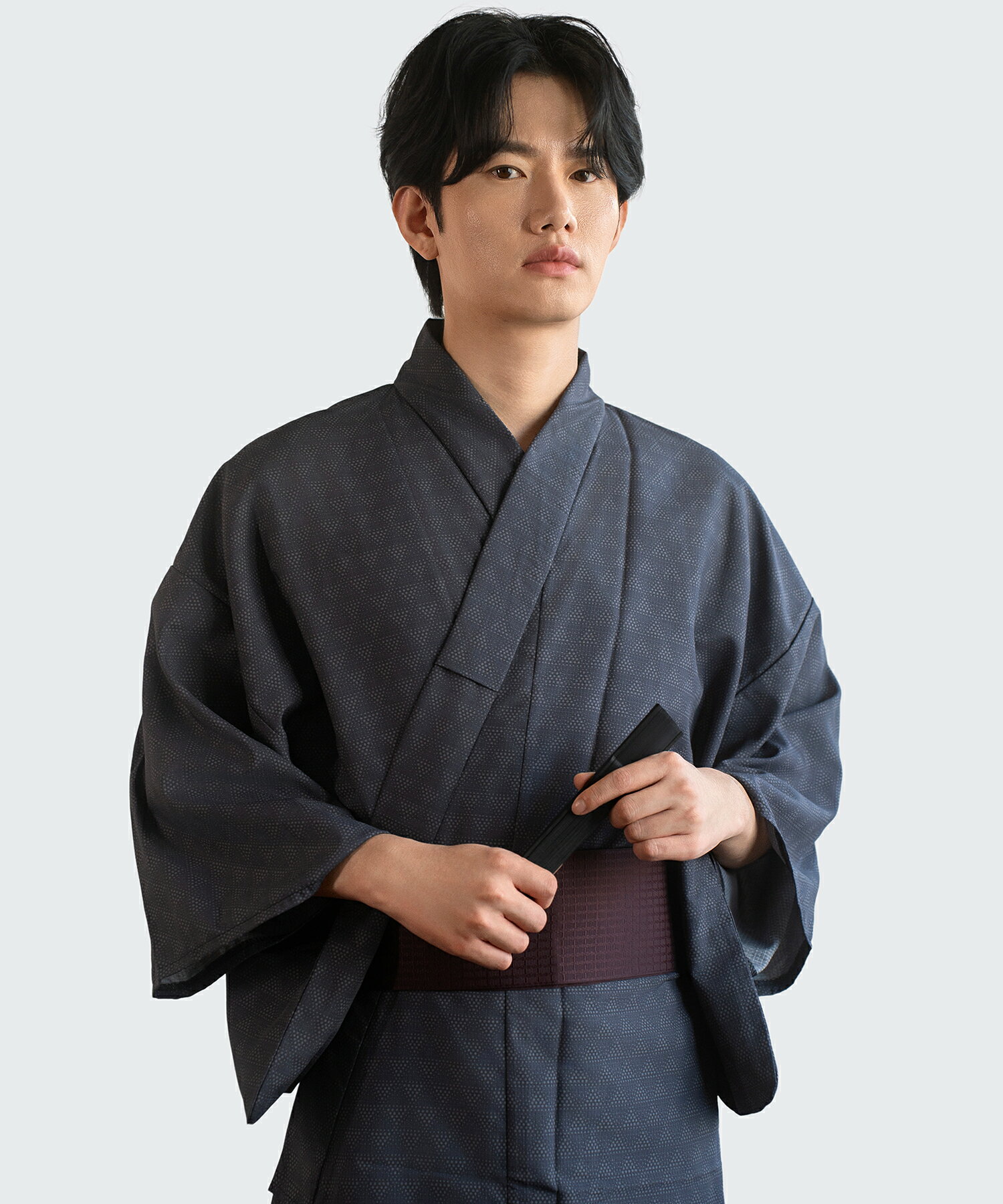 (12)浴衣 メンズ ゆかた M L LL 男性浴衣 花火大会 夏祭り 父の日 プレゼント ポリエステル100％