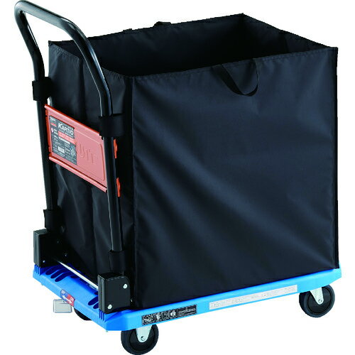 【トラスコ】樹脂台車　カルティオ　CHBAハンドトラックボックス付　樹脂ストッパー付　ブルー