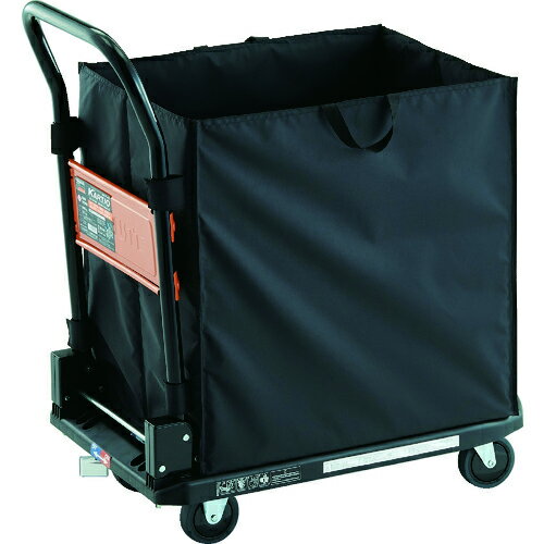 【トラスコ】樹脂台車　カルティオ　CHBAハンドトラックボックス付　樹脂ストッパー付　ブラック