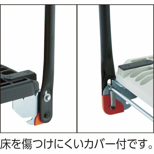 【トラスコ】樹脂台車カルティオフラット回転ハンドル780X490S付白