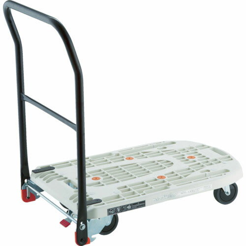 【トラスコ】樹脂台車カルティオフラット回転ハンドル780X490S付白