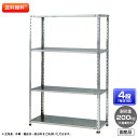 【送料無料】 ≪ステンレス製だから錆びに強い!200kg/段 SUS430 中軽量ボルトレスステンレス棚・単体型≫ 【高さ1200 x 横幅1200 x 奥行600 x 棚板4枚(有効段数3段)】(3)