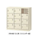【SLCシューズボックス】【窓無タイプ】3列4段12人用(南京錠)W900×D380×H880(3)