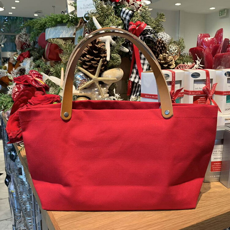 ≪正規品≫≪DEAN&DELUCA X'mas限定 超入手困難　ハワイクリスマス限定 ディーンアンドデルーカ トートバック サイズS レッド【超入手困難】【HAWAII】【リッツカールトン限定】【ハワイ直輸入】【ランチバッグ】【DEAN&DELUCA】【クリスマス】