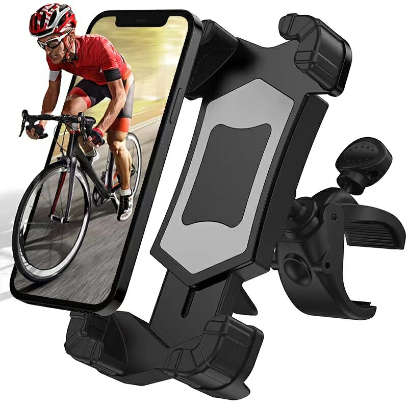 【期間限定P10倍SALE】 2022改良版 片手操作 自転車用 バイク用 スマホホルダー スタンド【3秒で取付】 1秒装着 360度回転 【耐久性のある】 ワ...