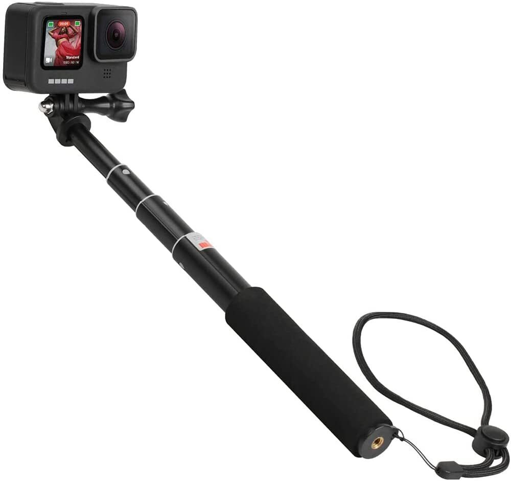 Rafiki アクションカメラ用自撮り棒 超軽量 3段伸縮 スマホホルダー GoPro全般カメラ/OSMO Action対応