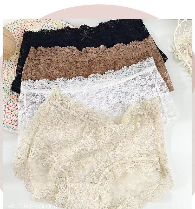 Rakuten - 総レース ショーツ レディース 綿クロッチ 中腰 響きにくい 透け感 セクシー かわいい 蒸れにくい 通気性 大きいサイズ 下着 パンティー レース 女性用