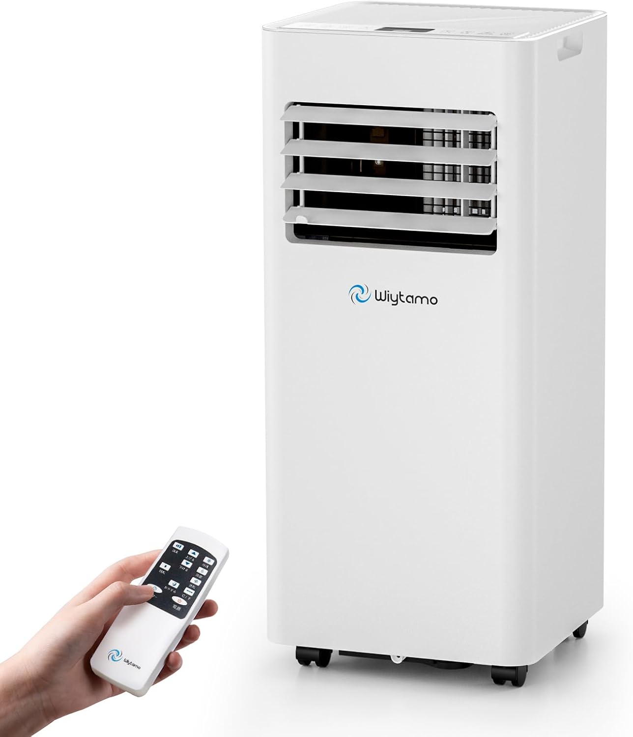 Rakuten - Wiytamo 2.0KW スポットクーラー 家庭用｜冷房・除湿・送風・睡眠モード搭載｜工事不要｜6～8畳対応移動式エアコン｜温度調節範囲16～32℃｜ポータブルエアコン｜連続排水対応・24時間タイマー機能・1日最大除湿20L冷風機