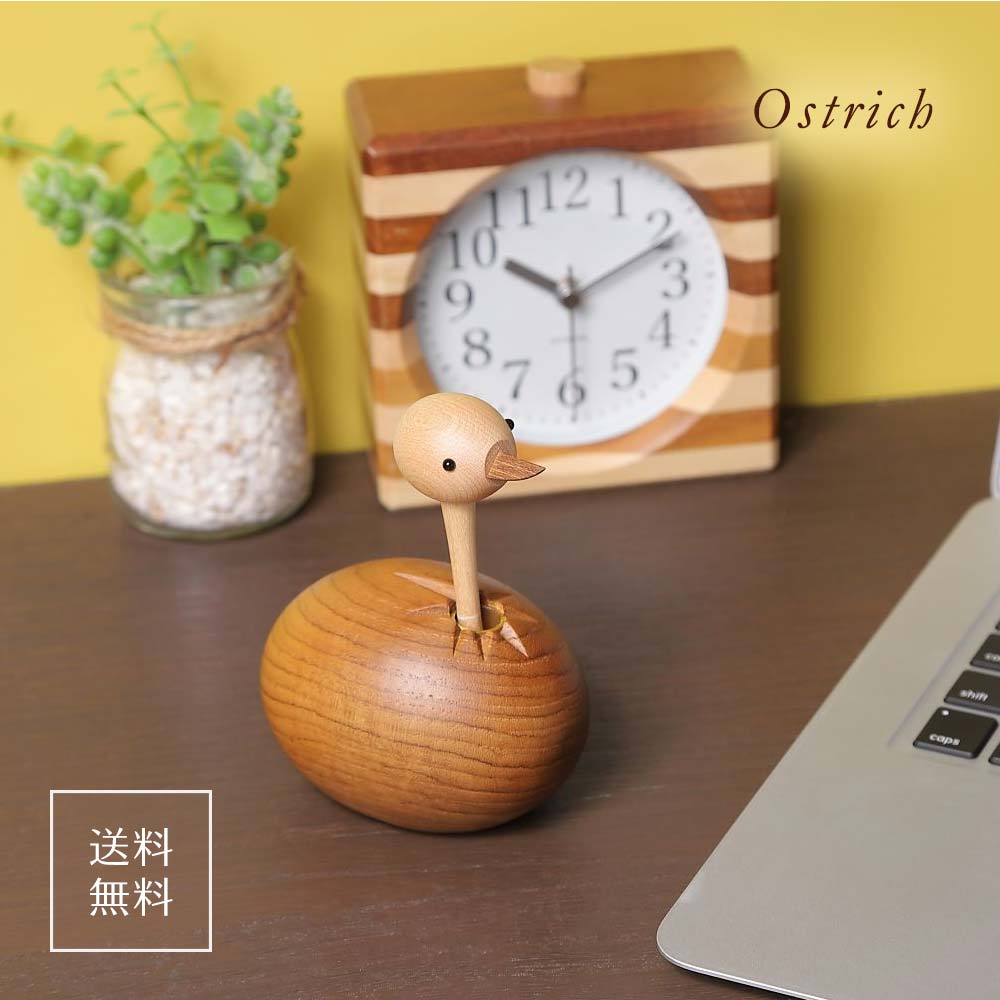 【倉庫移転の為、在庫一掃セール】ダチョウ 置物 ロイヤルペット リプロダクト品 Ostrich 木製 チーク材 メープル材 おもちゃ デンマーク 北欧 人形 フ...