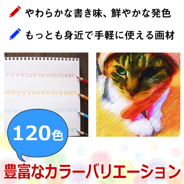 プロ仕様★油性色鉛筆 120色 セット プロ おまけ付き!! 塗り絵やプレゼント用にも最適です。漫画 大人の塗り絵 絵師 学生 美大生 などおすすめです