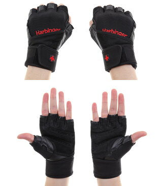 ハービンジャー フィットネス Harbinger Fitness プロ グローブ 黒 Sサイズ Mサイズ Lサイズ ウェイト リフティング 筋トレ トレーニング 並行輸入 ストレッチ 手袋 リストラップ付 バーベル ダンベル ブラック Wrist Wrap Gloves 人気 おすすめ 手洗い可 保護 手首