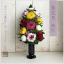 彼岸 仏壇 仏花 供花【菊花月2Lサイズ・きっかげつ※花瓶なしタイプ】お悔やみ 菊 花 法要 楽天1位獲得のお店 お供え 和 ブリザードフラワー プリザーブドフ...