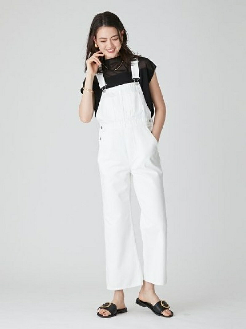 【SALE／30%OFF】2サイズデニムオーバーオール【ウォッシャブル】 Mila Owen ミラオーウェン オールインワン・オーバーオール その他のオールインワン・オーバーオール ホワイト ブラック ブルー【RBA_E】【送料無料】[Rakuten Fashion]のサムネイル