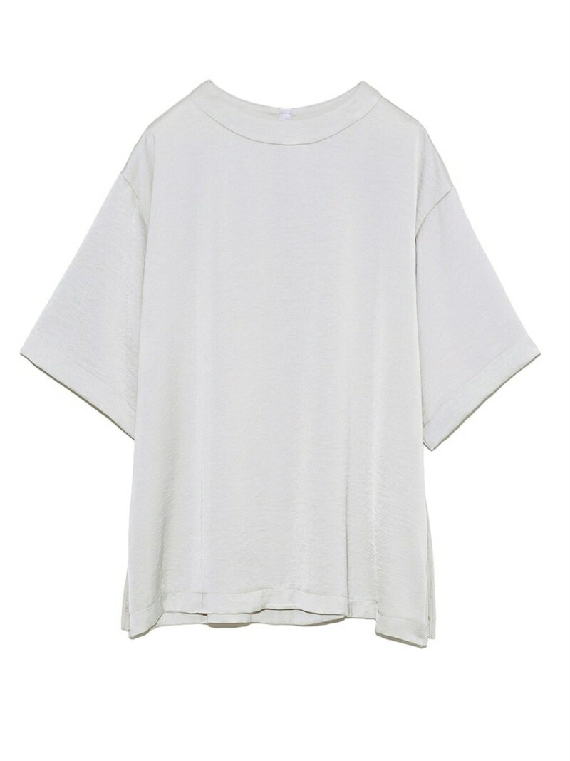 【SALE／50%OFF】Tシャツライクサテンブラウス Mila Owen ミラオーウェン トップス シャツ・ブラウス ホワイト グレー【RBA_E】[Rakuten Fashion]のサムネイル