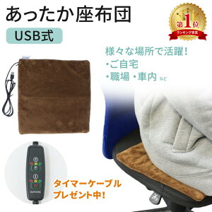 【プレゼント付き】ホットクッション 座布団 USB クッション あったかグッズ 電気 ヒーター ホットマット 電気マット ウォーム あったか USB暖房 USBウォーマー 冬物