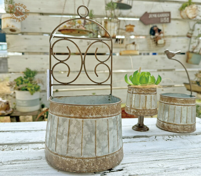 アンティーク調 ルアン ガーデンポケット ハンギングポット 壁面 吊り下げ型ポットのサムネイル