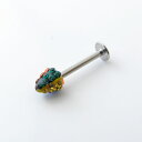 ボディピアス 16g カラフル キラキラジルコニア付 スパイクラブレット 16G 16GLB008