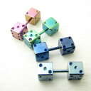 ボディピアス 16g メタリックなサイコロストレートバーベル 16G STB-TDICE【ボディーピアス】
