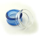 ボディピアス 透明!ガラス製シンプルフレアトンネルピアスwtn-glass25mm