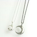 ペアネックレス close to me 月の誓い レッドダイヤモンド 三日月 MOONペアシルバーネックレス SN13-171 172【ペアネックレス】【ネック...