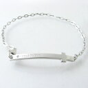 close to me(クロス トゥ ミー)クロスプレートシルバーブレスレット(メンズ)ブルーダイヤ メッセージSBR13-041【プレゼント】【ペアブレスレッ...
