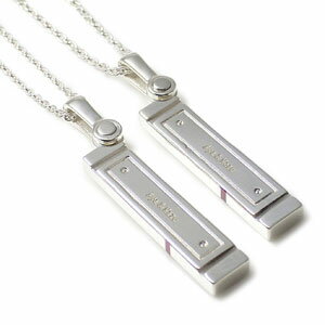 ペアネックレス シルバー LOVE of DESTINY 運命の愛 二人の絆 赤い本物の糸 刻印が出来るペアシルバーネックレス 刻印可能 LODN-016ML