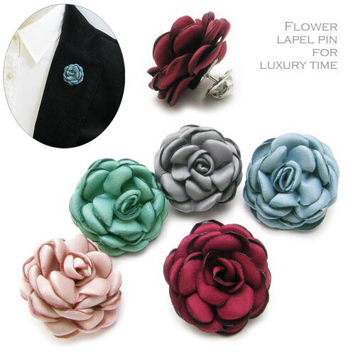 ラペルピン メンズ 花 ブローチ レディース ピンズ KS57001 チーフ コサージュ【結婚式】【GEM plus】