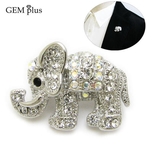 ブローチ レディース メンズ ゾウ 象 アニマル 動物 ラペルピン 結婚式 KS55020