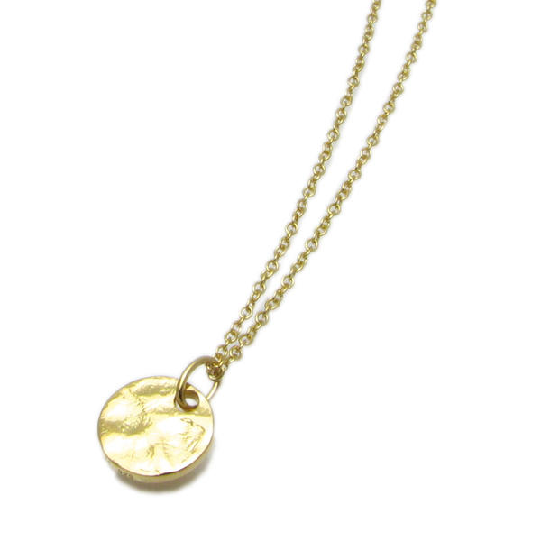 ネックレス レディース close to me シルバー サークル ゴールドコート 丸 プレート イエローゴールド リバーシブル SN13-228