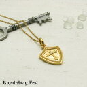 ネックレス メンズ シルバー K23RGP ゴールド RoyalStagZEST クロス シールド 盾 ラージサイズ 天然 ダイヤモンド SN26-003【ペンダント】(4)