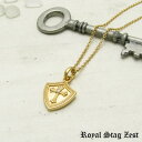 ネックレス メンズ レディース シルバー K23RGP ゴールド RoyalStagZEST クロス シールド 盾 スモールサイズ 天然 ダイヤモンド SN26...
