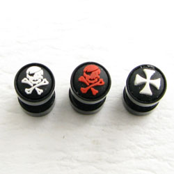 ボディピアス 16g アクリルフェイクプラグ クロス 海賊 16G fp304 ボディピアス 16g アクリルフェイクプラグ クロス 海賊 16G fp304
