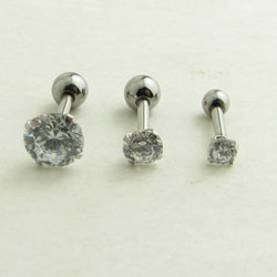 ボディピアス 16g ジルコニア付き ストレートバーベル 16G stb557