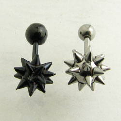 ボディピアス 16g イガイガボール ステンレス ストレートバーベル 16G stb815