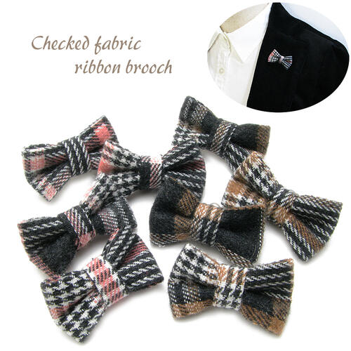 ブローチ メンズ ピンブローチ チェック 蝶ネクタイ リボン ラペルピン レディース JS10052【結婚式】【GEM plus】