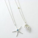 ネックレス ヒトデとシェルのチェーンネックレス ナチュラル海 スターフィッシュ 貝 KN32012【ネックレス】