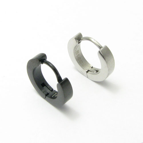 ピアス 金属アレルギー シンプル 無地 ステンレスステンレス製フープ2カラータイプkp34000【ピアス】