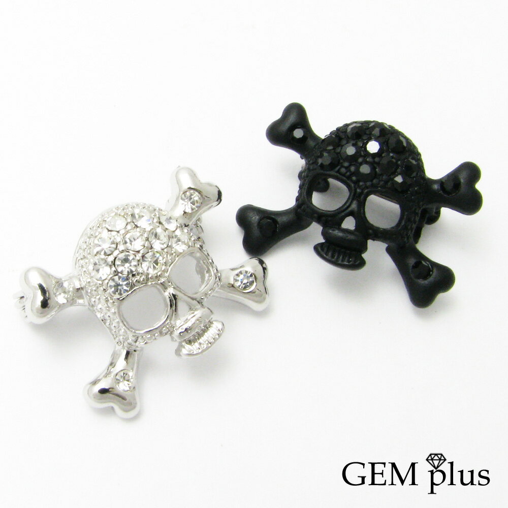 ラペルピン ピンブローチ ブローチ ラベルピン タックピン スカル&ボーン ガイコツ 骨 ks27005【GEM plus】【メンズ】【結婚式】【レディース】