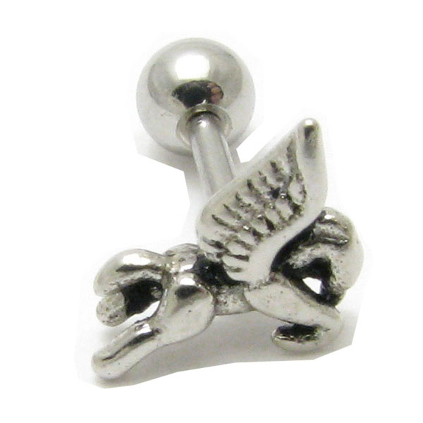 ボディピアス 16g ユニコーン 馬 ホース 羽根 翼 ストレートバーベル stb2712