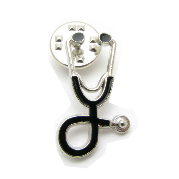 ピンブローチ 聴診器 医者 ラベルピン タックピン chs10006【メンズ】【結婚式】【レディース】