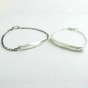 送料無料 DAgDART ダグダート 刻印が出来る♪多面カットプレート シルバーペアブレスレットDB-124 125【プレゼント】【ペアブレスレット】【ブレスレ...