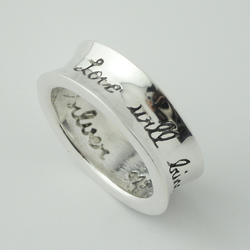 文字入り　シェイプ　シルバーリングTR8015【プレゼント】【指輪】【シルバー】