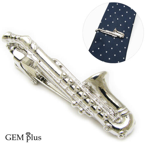 ネクタイピン メンズ タイピン サックス 楽器 演奏会 CHS10108【GEM plus】【結婚式】
