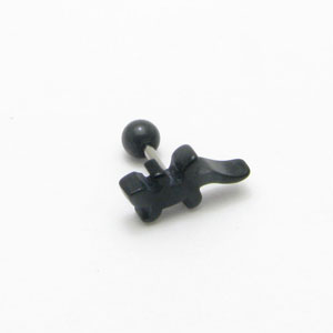 アクセサリーと雑貨 MILESマイルズのボディピアス 16g とかげ トカゲ ゲッコー アクリル ストレートバーベル 16G stb2511｜アングル2