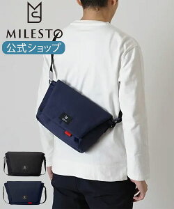 【公式】MILESTO ミレスト メッセンジャーバッグ Hutte ヒュッテ ショルダーバッグ サコッシュ バックパック リュック リュックサック ネイビー ホワイト ブラック グレー S メンズ レディース 男性 女性 おしゃれ 人気 旅行 ビジネス 通勤 通学 プレゼント 機内持ち込み