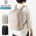 【期間限定！P10倍】 【ミレスト 公式】 MILESTO ミレスト フロントポケット バックパック Punto Linea プント エ リーネア リュック リュックサック グレージュ ブラック 15インチ メンズ レディース 男性