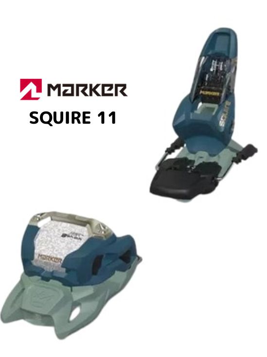 あす楽MARKER SQUIRE11 グリーン/ティール スキー ビンディング 選べる ブレーキ幅 90mm 100mm フリーライド スクワイア 2023-24 最新モデル